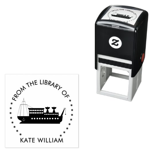 Schip uit de bibliotheek van Round stempel (In situ)