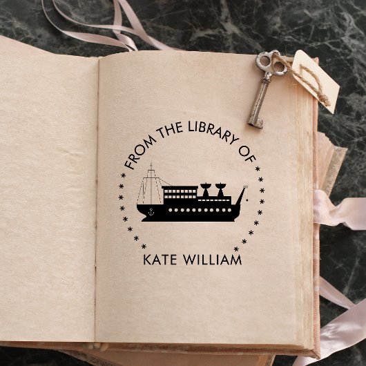 Schip uit de bibliotheek van Round stempel