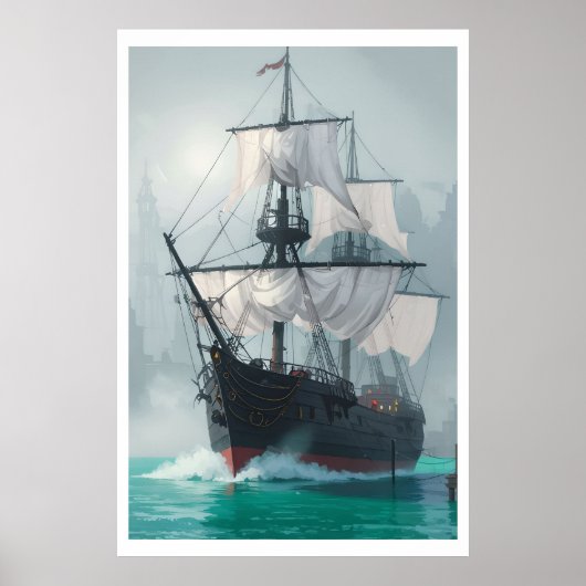 Schip uit de mist - Spirituele reis Poster (Voorkant)