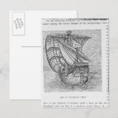 Schip van Columbus' Time' Briefkaart (Voorkant / Achterkant)