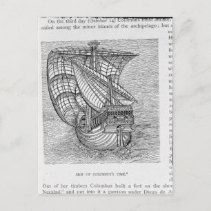 Schip van Columbus' Time' Briefkaart