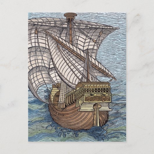 Schip van Columbus'Time' Briefkaart (Voorkant)