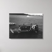  schip van de Japanse Mie Mikimoto Pearl met duikb Canvas Afdruk (Voorkant)