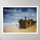 Schip van de S.S. Maheno, Fraser Island Poster (Voorkant)