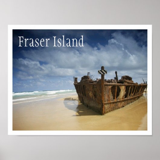 Schip van de S.S. Maheno, Fraser Island Poster (Voorkant)
