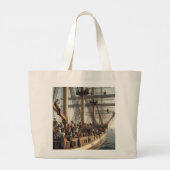 Schip van lezers grote tote bag (Achterkant)
