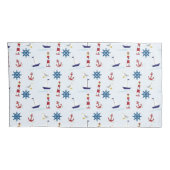 Schip van Nautical Anchor Boat Lighthouse Zee Kussensloop (Achterkant-Rechts)