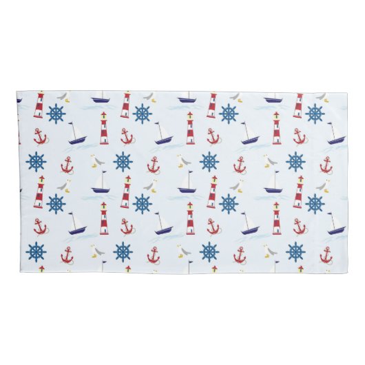 Schip van Nautical Anchor Boat Lighthouse Zee Kussensloop (Achterkant-Rechts)