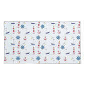 Schip van Nautical Anchor Boat Lighthouse Zee Kussensloop (Achterkant-Links)