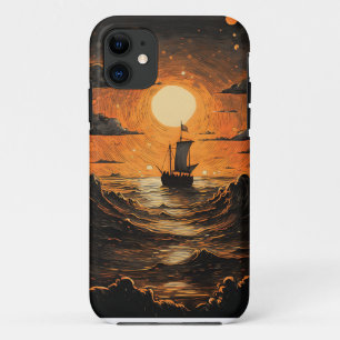 Schip varen in de nacht Case-Mate iPhone case