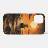 Schip varen in de nacht Case-Mate iPhone case (Achterkant (horizontaal))