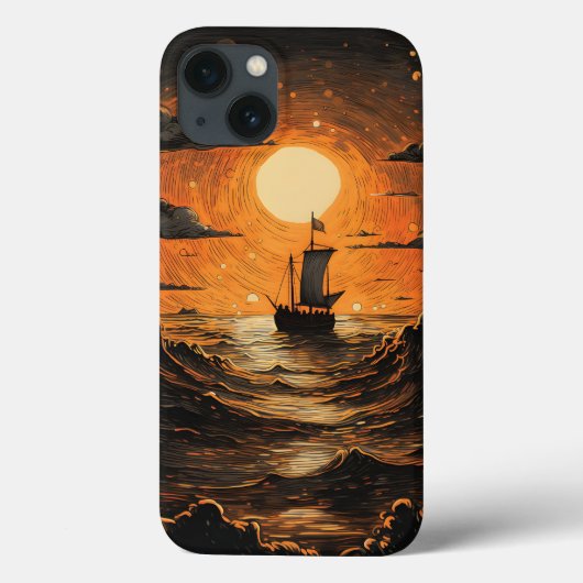Schip varen in de nacht Case-Mate iPhone case (Achterkant)