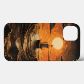 Schip varen in de nacht Case-Mate iPhone case (Achterkant (horizontaal))