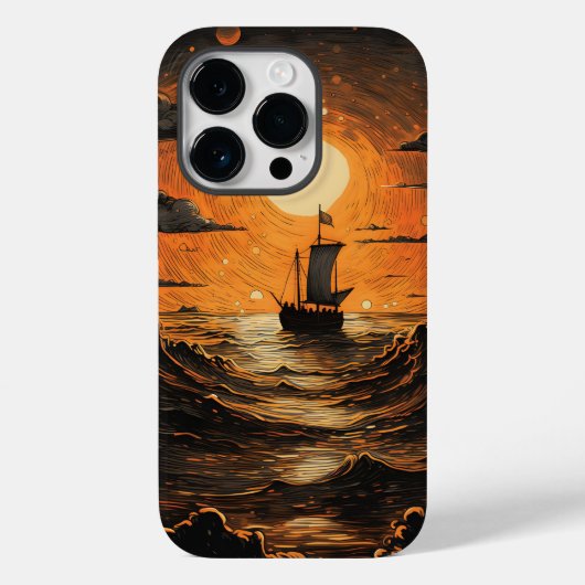 Schip varen in de nacht Case-Mate iPhone case (Achterkant)