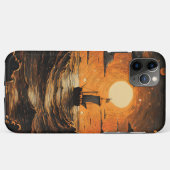 Schip varen in de nacht Case-Mate iPhone case (Achterkant (horizontaal))