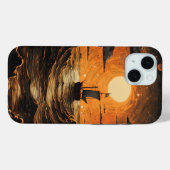 Schip varen in de nacht Case-Mate iPhone case (Achterkant (horizontaal))