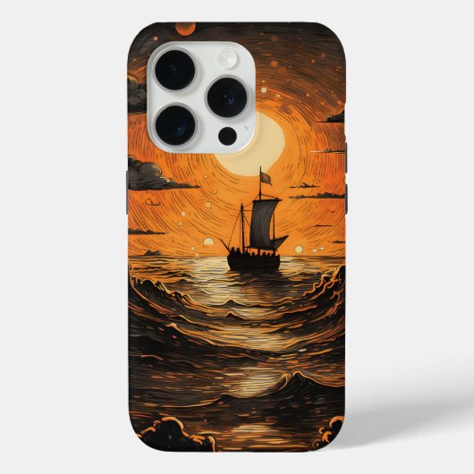 Schip varen in de nacht Case-Mate iPhone case (Achterkant)