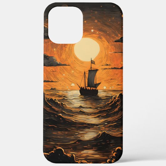 Schip varen in de nacht Case-Mate iPhone case (Achterkant)