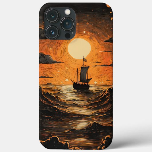 Schip varen in de nacht Case-Mate iPhone case (Achterkant)