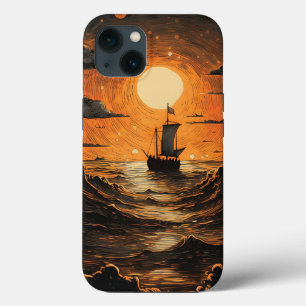Schip varen in de nacht Case-Mate iPhone case