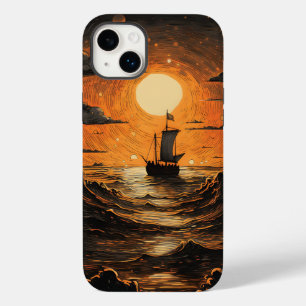 Schip varen in de nacht Case-Mate iPhone 14 plus hoesje