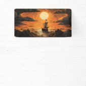 Schip varen in de nacht spandoek (Insitu)