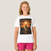 Schip varen in de nacht t-shirt (Voorkant volledig)
