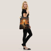 Schip varen in de nacht tote bag (Op model)