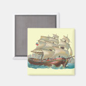 schip varen over de Blue Zee Magnet (Voorkant / Achterkant)
