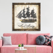  schip varen weg canvas afdruk (Insitu (Woonkamer))