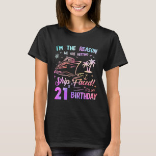 Schip Vierde 21e Verjaardags Cruise 21 Jaar Cruise T-shirt