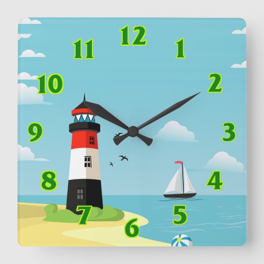 Schip  vierkante klok (Voorkant)