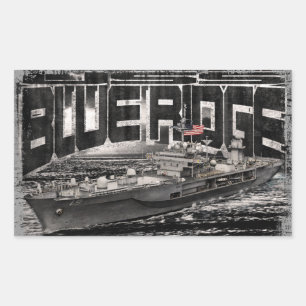 Schip voor commando Blauwe Ridge Rechthoekbok tick Rechthoekige Sticker
