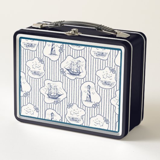 Schip voor marinethema Blauwe vuurtoren (Voorkant)