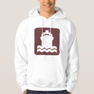 Schip vorm - Donkerbruin Hoodie