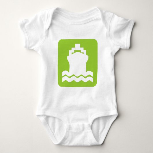 Schip Vorm - Martiaans Groen Romper (Voorkant)