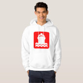 Schip Vorm - Rood Hoodie (Voorkant volledig)