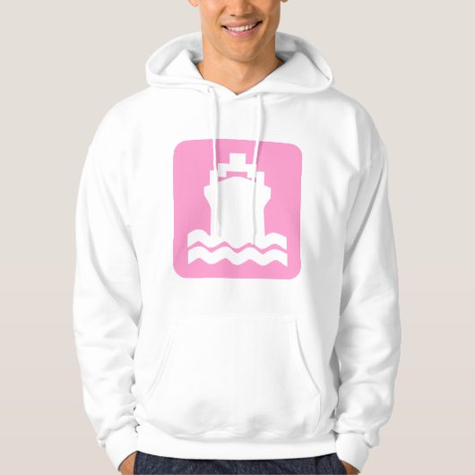 Schip Vorm - Roze Hoodie (Voorkant)