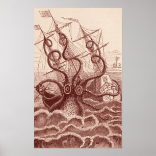 schip vs. octopus poster