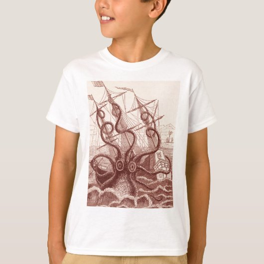 schip vs. octopus t-shirt (Voorkant)