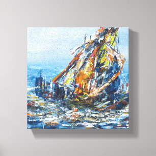 Schip Wall Decor Schilderij Canvas Afdruk
