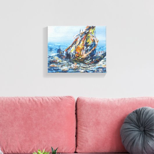 Schip Wall Decor Schilderij Canvas Afdruk (Insitu (Woonkamer))