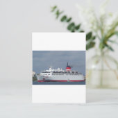 Schip Wisteria. Briefkaart (Staand voorkant)
