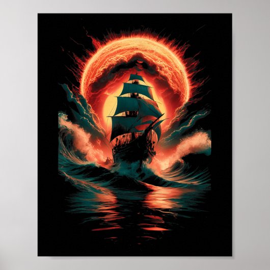 Schip Zeilen Poster (Voorkant)