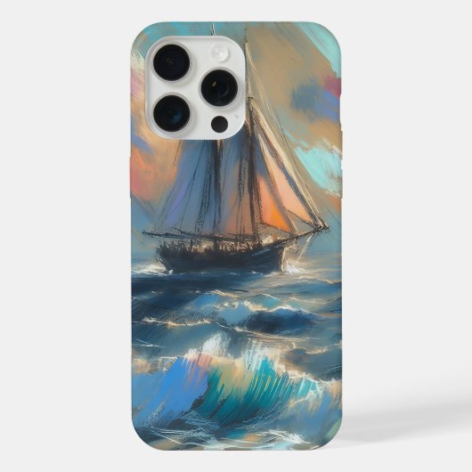 Schip Zeilend Op De Zee iPhone Hoesje (Achterkant)