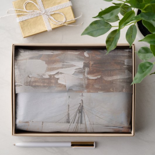  Schip Zeilolie Schilderij Decoupage Tissuepapier (Geschenk)