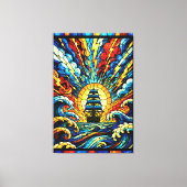 Schip Zeilt Door Storm Canvas Afdruk (Voorkant)