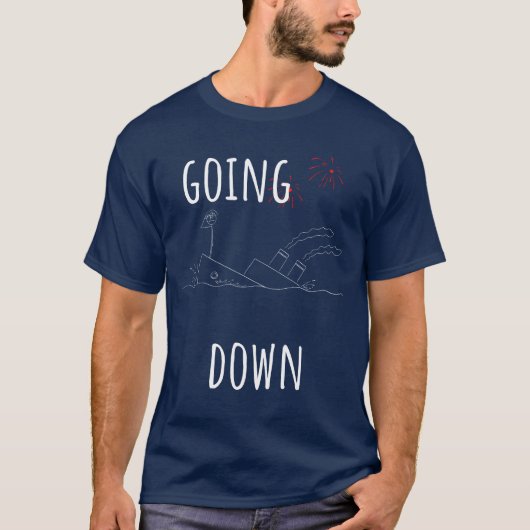 Schip zinken (omlaag gaan) t-shirt (Voorkant)