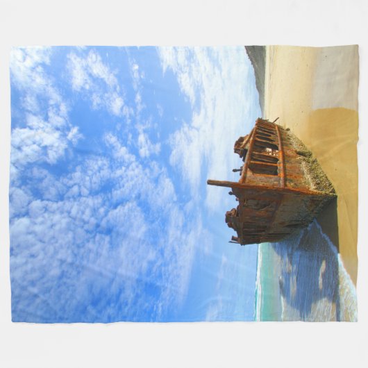 SCHIPBREUK IN DE STILLE OCEAAN FLEECE DEKEN (Voorkant (Horizontaal))