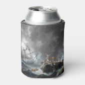 Schipbreuk in een Storm 1872 Blikjeskoeler (Blikje Voorkant)
